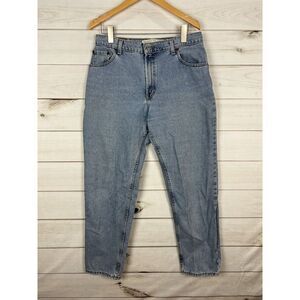 Vintage Levis 550 Mom Jeans Womens 14 L Light Wash Relaxed Fit Tapered High Rise